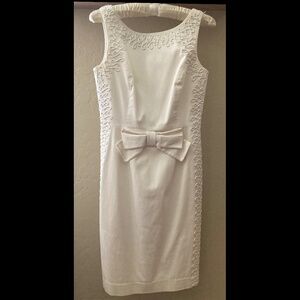Lilly Pulitzer White Bow Sheath Dress--So '60s Barbie! Size 0